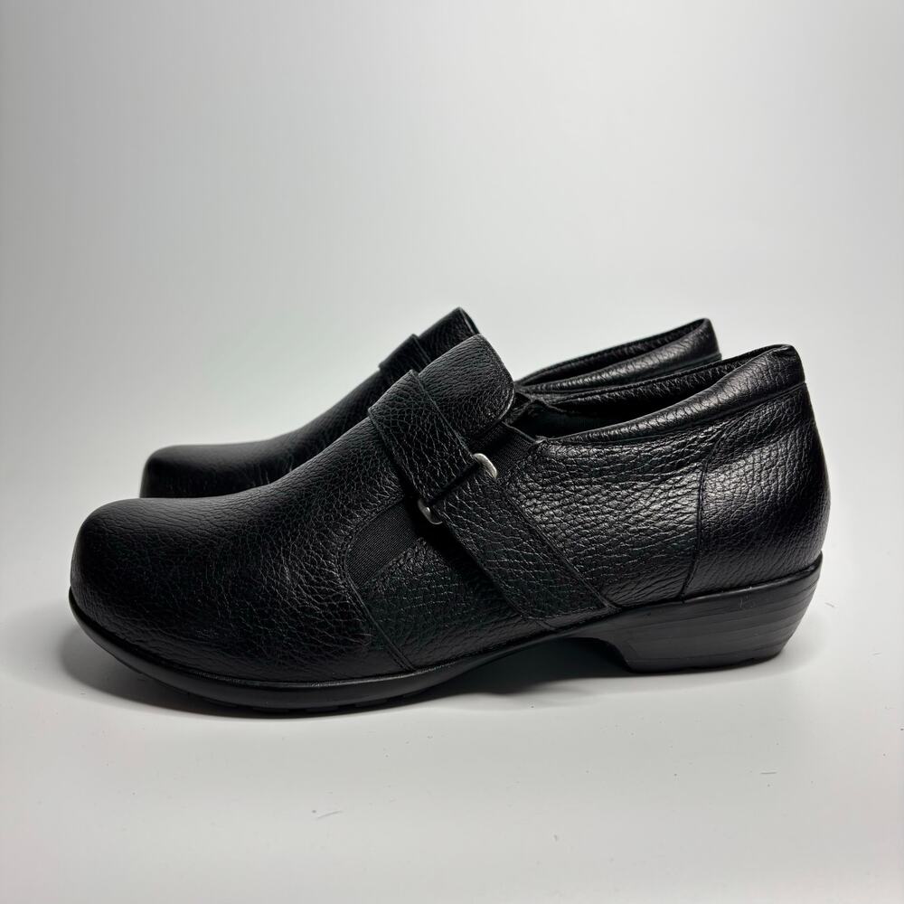 Walking Cradles Eliot Slips Ons in Black Tumbled Leather (Wide)